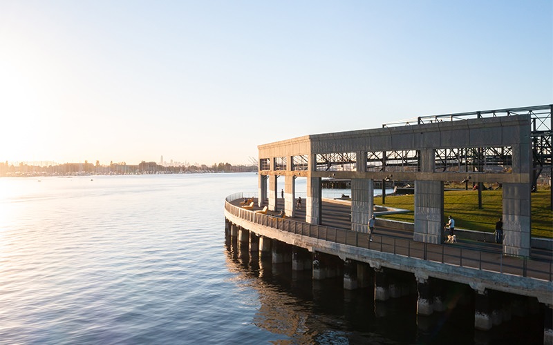 Pier pier with ocean view